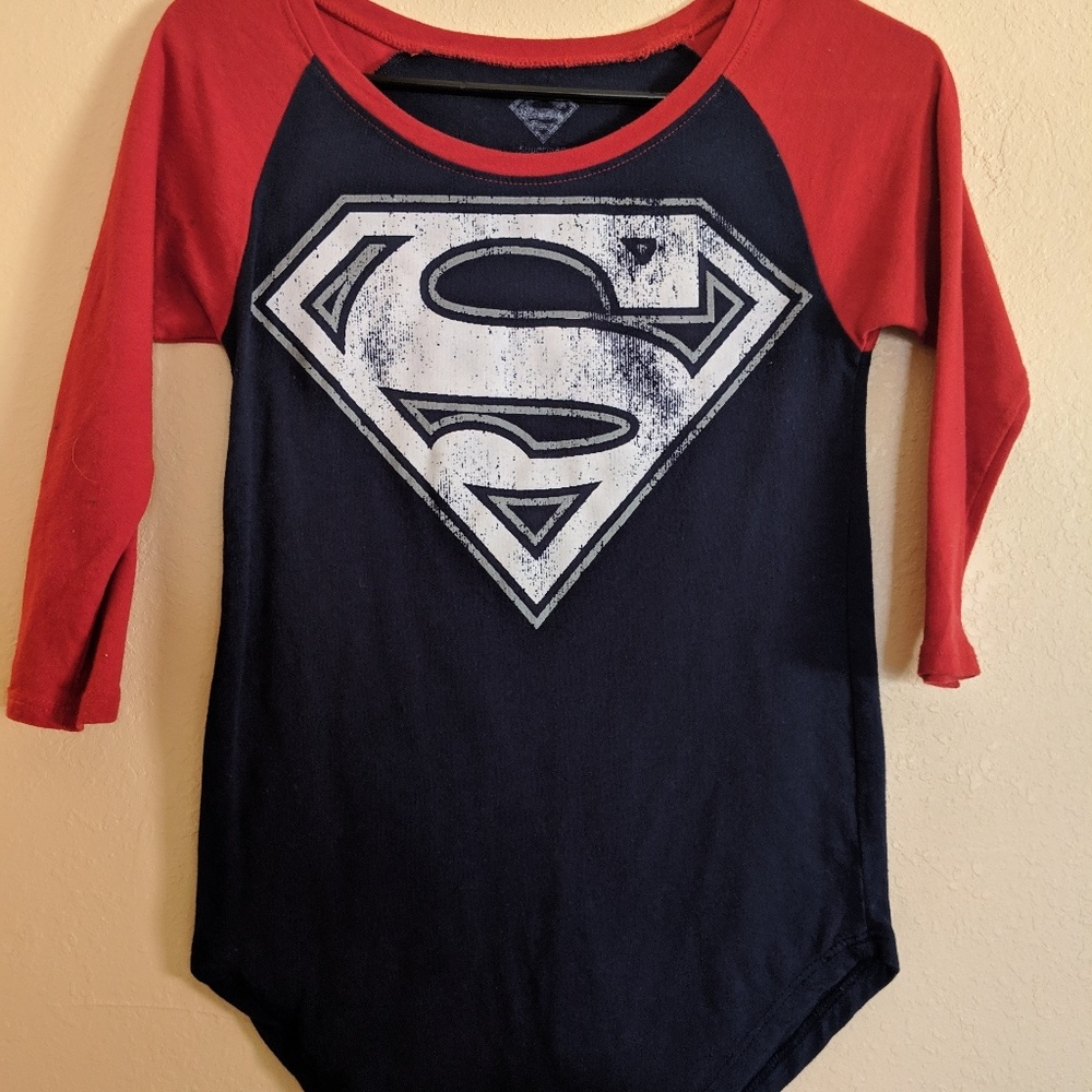 Superman baseball tee